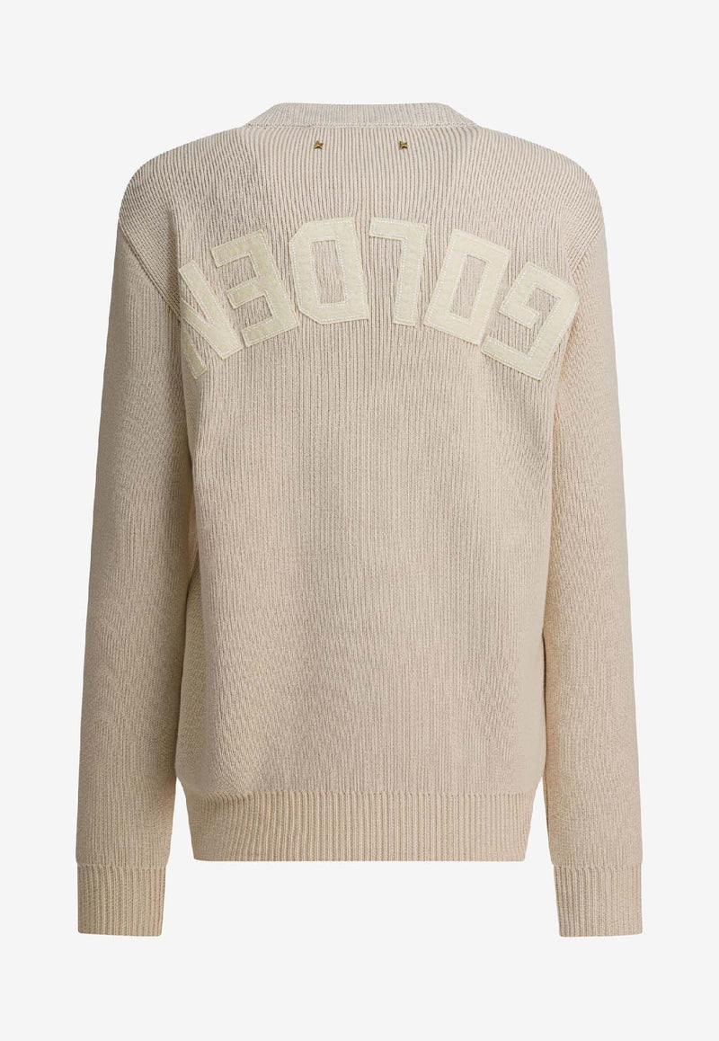 Golden Goose DB Golden Ribbed Crewneck Sweater Beige GWP00951P00197255550_26fa4d74-51ee-4309-be22-46786bbc43ca