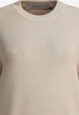 Golden Goose DB Golden Ribbed Crewneck Sweater Beige GWP00951P00197255550_26fa4d74-51ee-4309-be22-46786bbc43ca