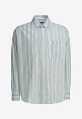 Jacquemus Striped Buttoned Shirt Blue SHM00605AW00691BLUE BEIGE GOUACHE PRINT_e87622de-49be-4660-8fb7-1a737c4494cd