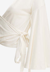 Jacquemus Wrap-Around Long-Sleeved Blouse White TOW00905AJ00254WHITE_a22e2243-9cb1-4a97-9911-1dbbd28c49cf