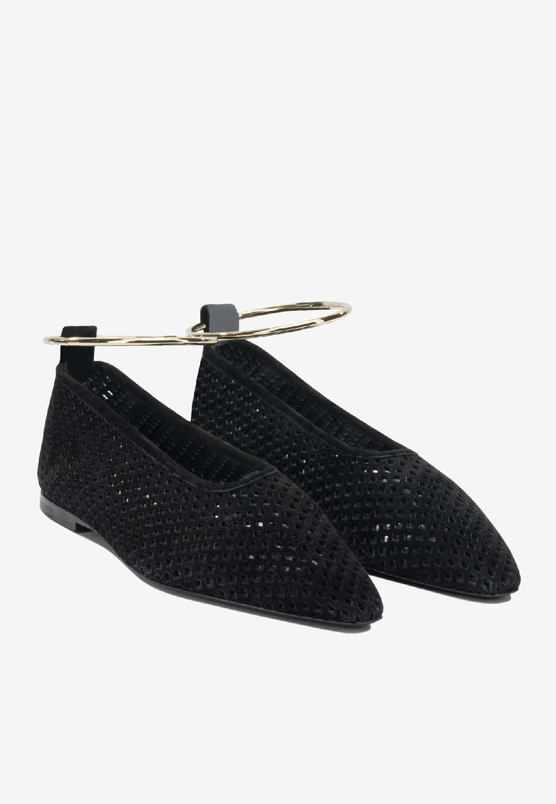 Jil Sander Suede Perforated Ballet Flats  Black J15WZ0038P7587001_4adf26fa-c5cb-4fd5-a15a-b08e77e74f46