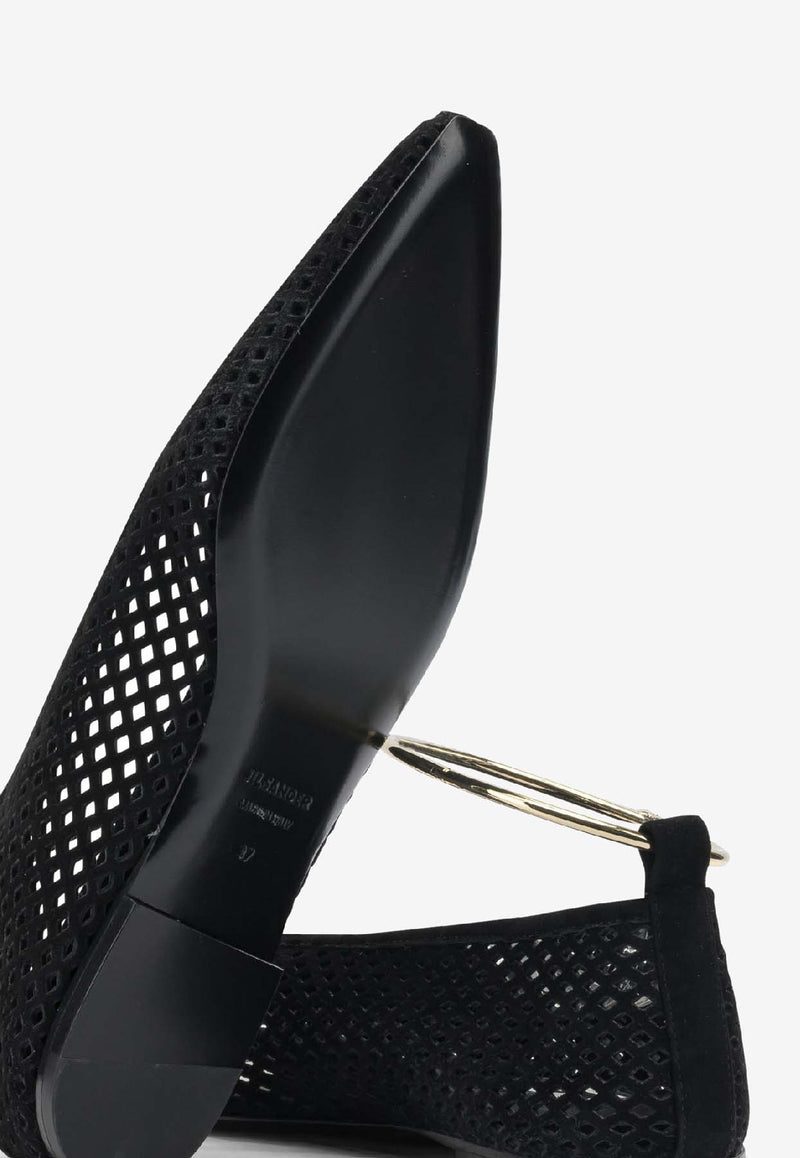 Jil Sander Suede Perforated Ballet Flats  Black J15WZ0038P7587001_4adf26fa-c5cb-4fd5-a15a-b08e77e74f46