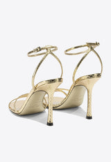 Jimmy Choo Leo 100 Metallic Leather Sandals Gold 1998 LEO 100WAPGOLD_0a481463-d713-40ae-b754-7c3959811788