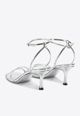 Jimmy Choo Leo 100 Metallic Leather Sandals Silver 1998 LEO 100WAPSILVER_d502303b-a3e1-4faf-a94e-fcfc45a023dc