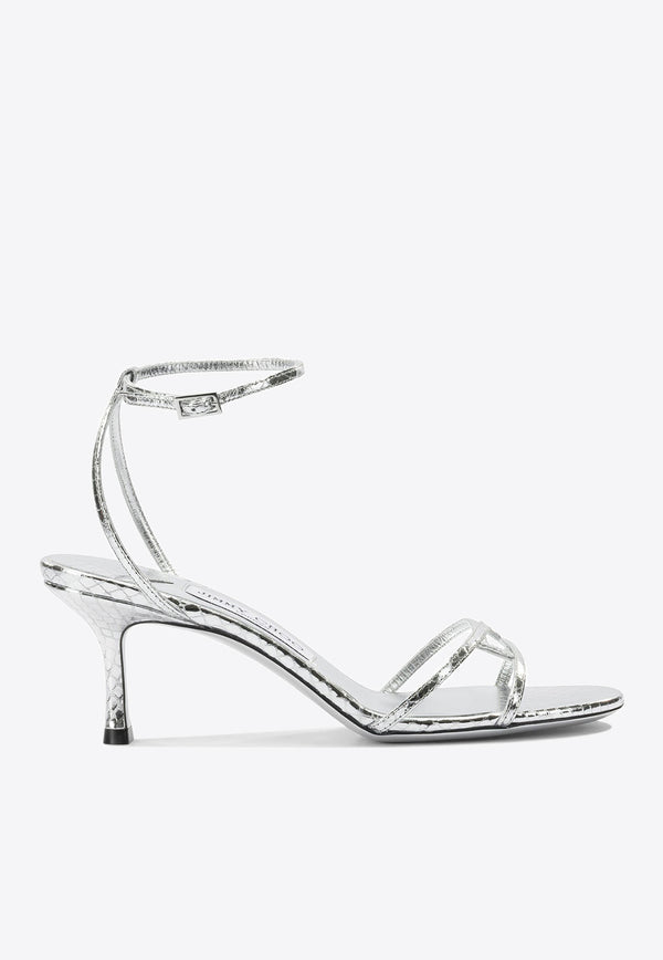 Jimmy Choo Leo 100 Metallic Leather Sandals Silver 1998 LEO 100WAPSILVER_d502303b-a3e1-4faf-a94e-fcfc45a023dc
