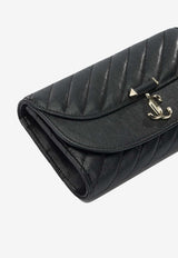 Jimmy Choo Curved Quilted Leather Chain Clutch Black AVN CURVE WALLET/CHNHBUBLACK/SHINY GOLD_465d71f6-4c29-4d0d-b0e9-c2c7b3c8ce39