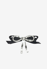 Jimmy Choo Crystal Bow Hair Clip  Black