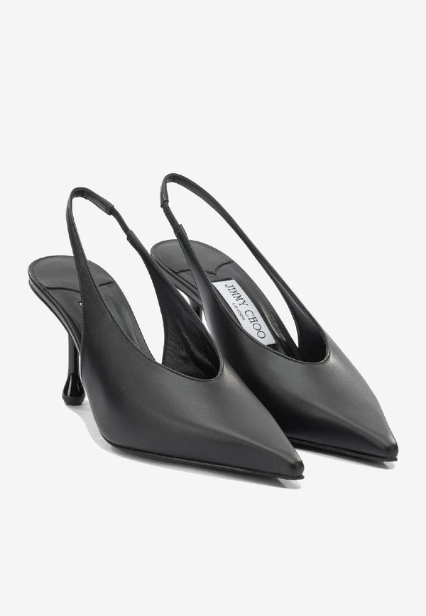 Jimmy Choo Isa 80 Calf Leather Slingback Pumps Black ISA 80CLFBLACK_51621d3e-ef50-4ec1-9b04-8f0ccea301b8
