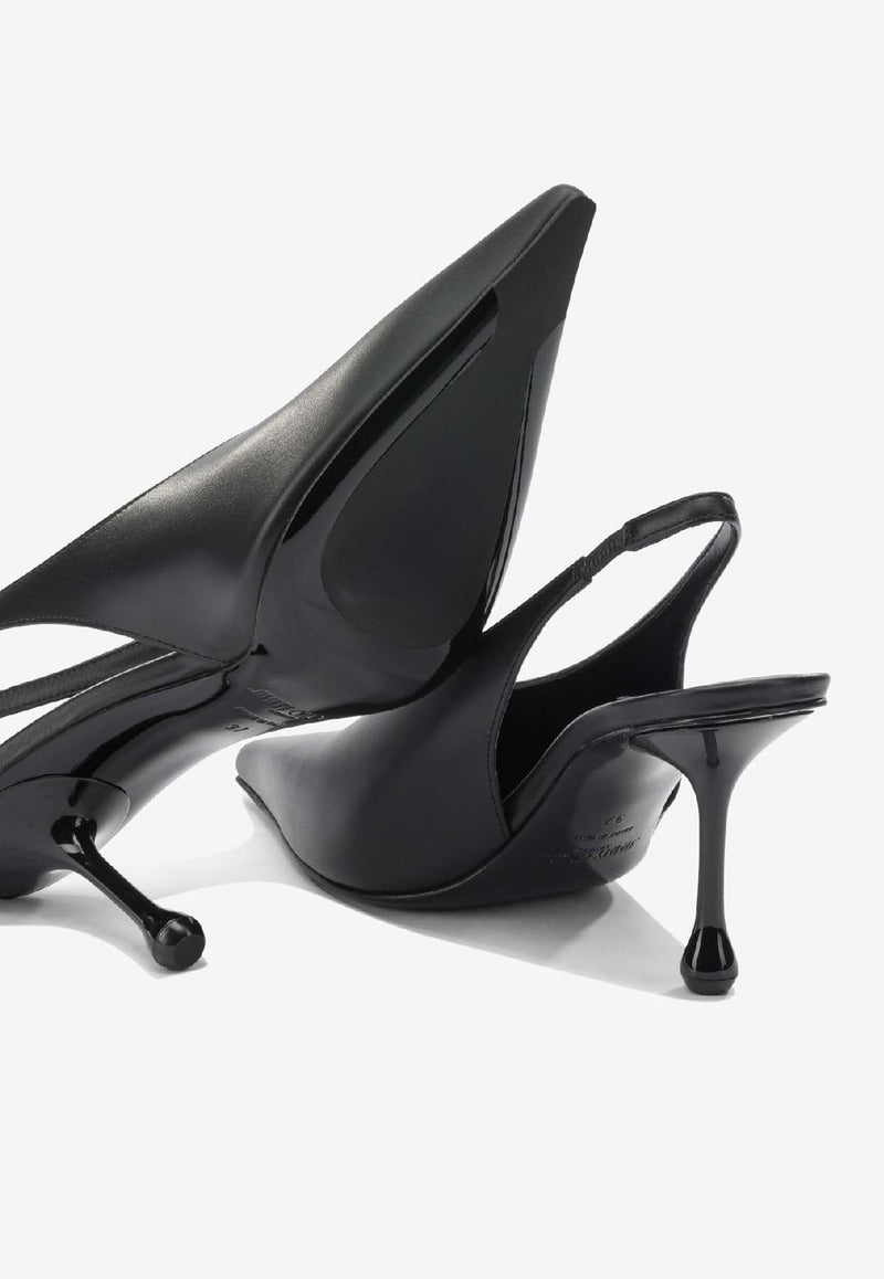 Jimmy Choo Isa 80 Calf Leather Slingback Pumps Black ISA 80CLFBLACK_51621d3e-ef50-4ec1-9b04-8f0ccea301b8