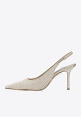 Jimmy Choo Love 85 Glittered Slingback Pumps Silver LOVE SB 85GQILIGHT SOFT GOLD_7a9e28e4-1c6a-4f94-9227-1e823e7894ec