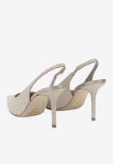 Jimmy Choo Love 85 Glittered Slingback Pumps Silver LOVE SB 85GQILIGHT SOFT GOLD_7a9e28e4-1c6a-4f94-9227-1e823e7894ec