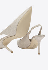 Jimmy Choo Love 85 Glittered Slingback Pumps Silver LOVE SB 85GQILIGHT SOFT GOLD_7a9e28e4-1c6a-4f94-9227-1e823e7894ec