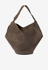 Khaite Medium Lotus Suede Tote Bag Brown H2037-726732_4f33e279-e7c3-447f-97d0-905e2770625e
