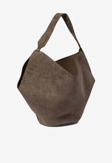 Khaite Medium Lotus Suede Tote Bag Brown H2037-726732_4f33e279-e7c3-447f-97d0-905e2770625e
