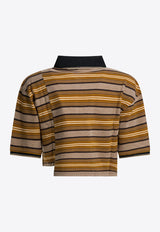 Isabel Marant Etoile Isalyne Cropped Polo T-shirt Multicolor 26PHT0836FAD1K04EBEKH_81567038-5416-40b6-aa1b-7a0887b7b8e6