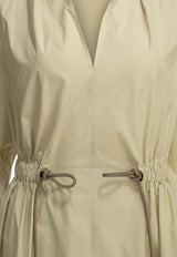 Max Mara Pedaggi V-neck Midi Shirt Dress Beige 2611221162600MXMPEDAGGI013_100a69e0-4672-4e19-89b1-9569914a1ce2