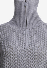 Max Mara Tequila Half-Zip Cropped Sweater Gray 2611361031600MXMTEQUILA003_ca4c337b-79c7-48ce-9d3e-44a3c7552dc8