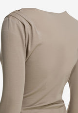 Max Mara Padagio Wool V-neck Knit Top Beige 2611941018600MXPADAGIO001_66bdc163-227b-4989-b6ee-42a6f73603ae