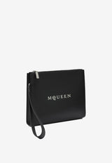Logo-Print Clutch Bag