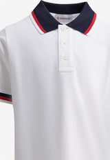 Moncler Kids Boys Logo Patch Polo T-shirt White 8A00003-K8496W034_ae77d79a-545a-48fc-9173-e1dfae10574e