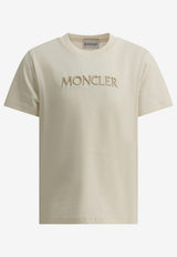 Moncler Kids Girls Embroidered Logo T-shirt Off-white 8C00009-K89AT9050_0084fd00-0dba-47e9-ad8f-b2cc3b565d09