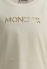 Moncler Kids Girls Embroidered Logo T-shirt Off-white 8C00009-K89AT9050_0084fd00-0dba-47e9-ad8f-b2cc3b565d09