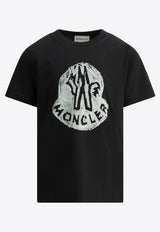 Moncler Kids Boys Printed Logo T-shirt Black 8C00015-89AFV999_593176ca-a58a-4c7d-ba6c-090c94fb1faf