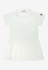 Moncler Kids Baby Girls Logo Patch Flared Polo Dress White 8I00008-8496F034_446dd516-901b-43a7-9ba6-134fad6fdab4