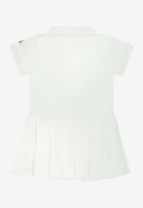 Moncler Kids Baby Girls Logo Patch Flared Polo Dress White 8I00008-8496F034_446dd516-901b-43a7-9ba6-134fad6fdab4