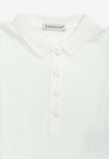 Moncler Kids Baby Girls Logo Patch Flared Polo Dress White 8I00008-8496F034_446dd516-901b-43a7-9ba6-134fad6fdab4