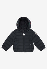 Moncler Kids Baby Boys Logo Patch Down Jacket Blue DILAR1A00024-597YW778_dcfb357f-f8e8-46a9-857d-2374eeb35462