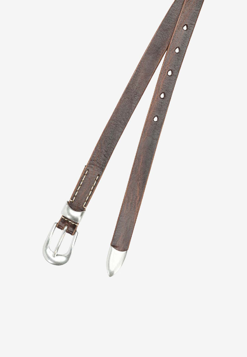 Our Legacy Logo-Plaque Leather Belt  A2208BBRBROWN_ca233ddc-b60b-4d6e-88a9-eb2091a60554