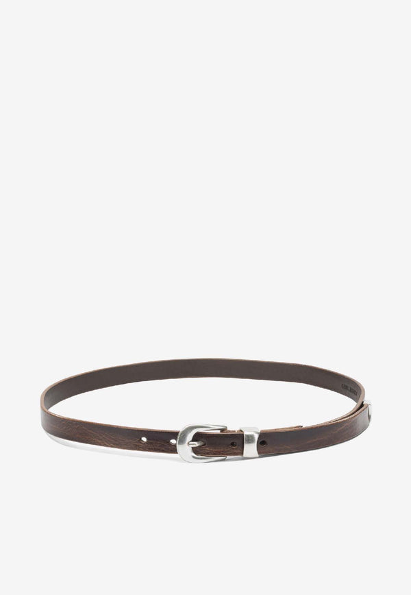Our Legacy Logo-Plaque Leather Belt  A2208BBRBROWN_ca233ddc-b60b-4d6e-88a9-eb2091a60554