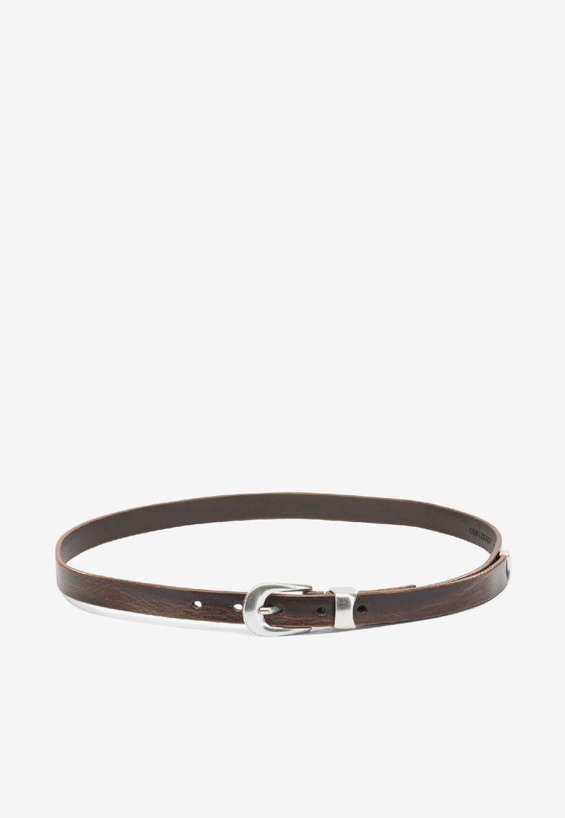 Our Legacy Logo-Plaque Leather Belt  A2208BBRBROWN_ca233ddc-b60b-4d6e-88a9-eb2091a60554