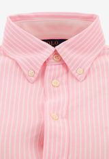 Polo Ralph Lauren Logo-Embroidered Buttoned Shirt Pink