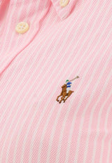 Polo Ralph Lauren Logo-Embroidered Buttoned Shirt Pink