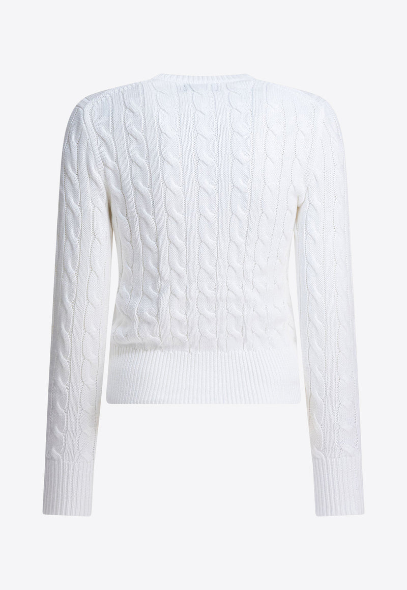 Polo Ralph Lauren Cable Knit Logo Cardigan White 211971868007WHITE_917ae345-b3a5-4616-a017-65eb4d936e80