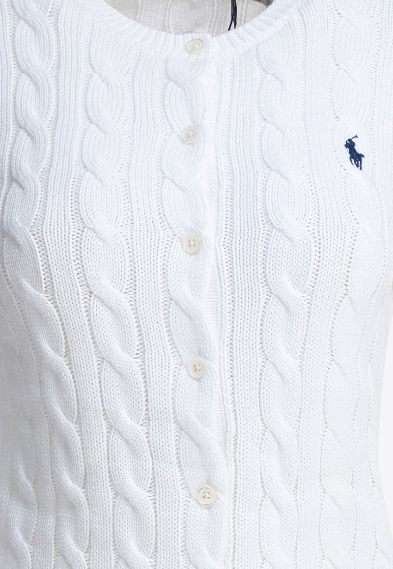 Polo Ralph Lauren Cable Knit Logo Cardigan White 211971868007WHITE_917ae345-b3a5-4616-a017-65eb4d936e80