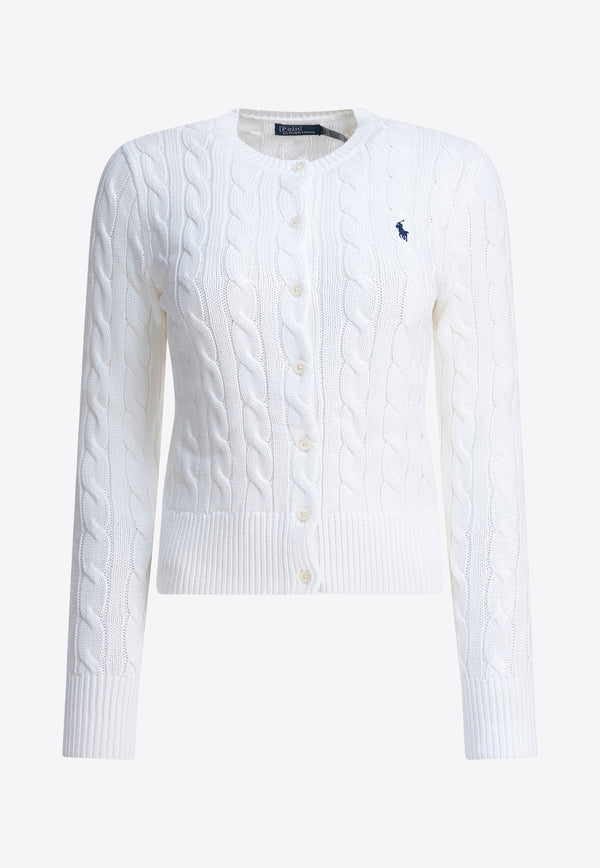 Polo Ralph Lauren Cable Knit Logo Cardigan White 211971868007WHITE_917ae345-b3a5-4616-a017-65eb4d936e80