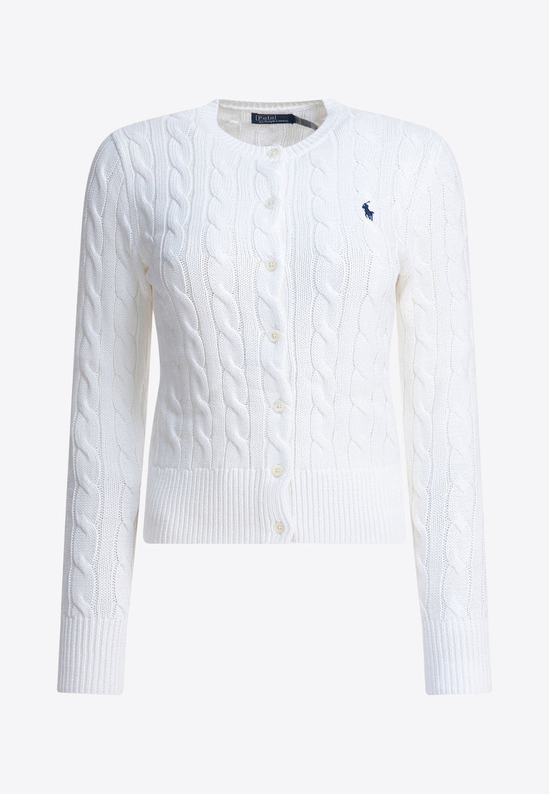 Polo Ralph Lauren Cable Knit Logo Cardigan White 211971868007WHITE_917ae345-b3a5-4616-a017-65eb4d936e80