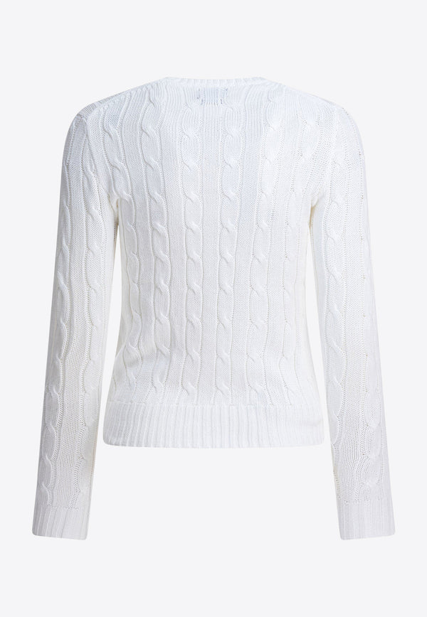 Polo Ralph Lauren Cable-Knit Logo Sweater White 211971869007WHITE_649e7317-8361-4b93-9fc6-0cc9afdce457