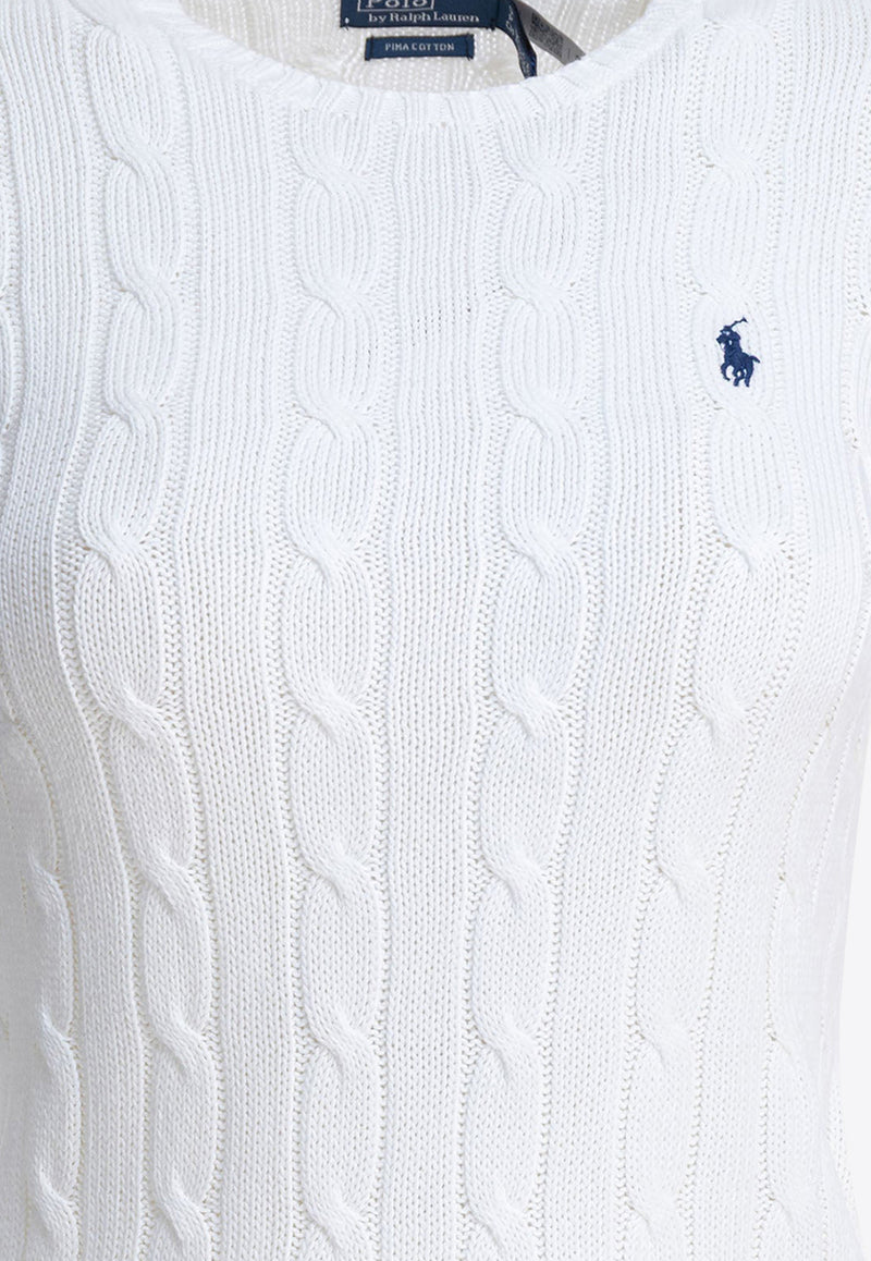 Polo Ralph Lauren Cable-Knit Logo Sweater White 211971869007WHITE_649e7317-8361-4b93-9fc6-0cc9afdce457