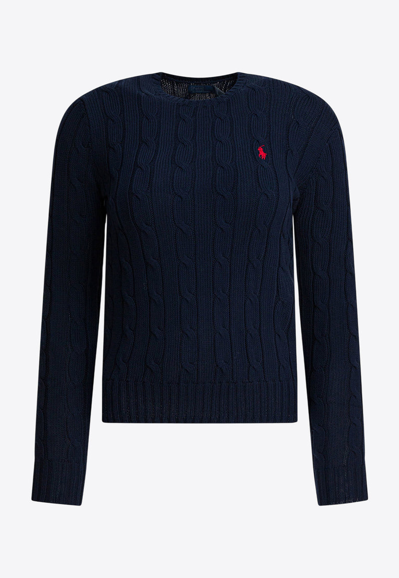 Polo Ralph Lauren Cable-Knit Logo Sweater Blue 211971869008HUNTER NAVY_6ba51930-cd1a-4912-a6ee-faf3ac6e7275