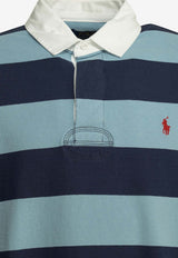 Polo Ralph Lauren Rugby Striped Polo T-shirt Blue 710717116503POWDER BLUE_be408a28-e218-4072-8cee-331feafd380c