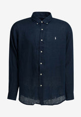 Polo Ralph Lauren Logo Linen Shirt Blue 710966294504NEWPORT NAVY_b97c48c3-6e0c-4afe-8c13-df9f6950b4e5