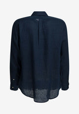 Polo Ralph Lauren Logo Linen Shirt Blue 710966294504NEWPORT NAVY_b97c48c3-6e0c-4afe-8c13-df9f6950b4e5