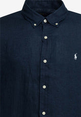 Polo Ralph Lauren Logo Linen Shirt Blue 710966294504NEWPORT NAVY_b97c48c3-6e0c-4afe-8c13-df9f6950b4e5