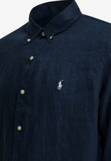 Polo Ralph Lauren Logo Linen Shirt Blue 710966294504NEWPORT NAVY_b97c48c3-6e0c-4afe-8c13-df9f6950b4e5