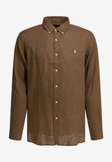 Polo Ralph Lauren Logo Linen Shirt Brown 710966294505RL BROWN_89eb3145-a664-4ee3-b1be-f719b88dea72