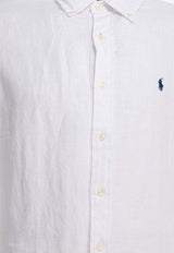 Polo Ralph Lauren Logo Linen Shirt White 710966294506WHITE_89c97a03-3e38-46c2-b05a-ece619a35eca